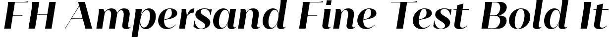 FH Ampersand Fine Test Bold It font - FHAmpersandFineTest-BoldItalic.otf