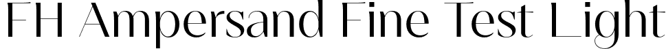 FH Ampersand Fine Test Light font - FHAmpersandFineTest-Light.otf