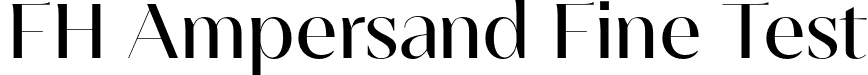 FH Ampersand Fine Test font - FHAmpersandFineTest-Regular.otf