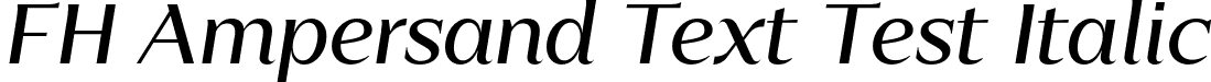 FH Ampersand Text Test Italic font - FHAmpersandTextTest-RegularItalic.otf