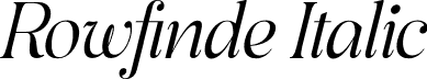 Rowfinde Italic font - Rowfinde-Italic.otf