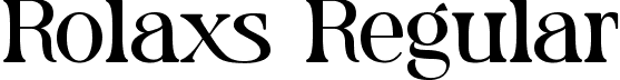 Rolaxs Regular font - rolaxs.ttf