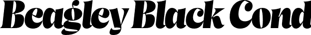 Beagley Black Cond font - Beagley Condensed Italic.otf