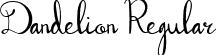 Dandelion Regular font - Dandelion.ttf