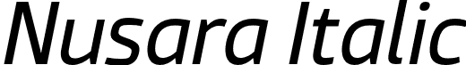 Nusara Italic font - Nusara-Italic.otf