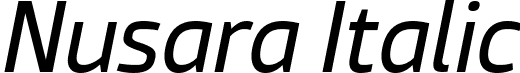 Nusara Italic font - Nusara-Italic.ttf
