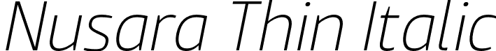 Nusara Thin Italic font - Nusara-ThinItalic.otf