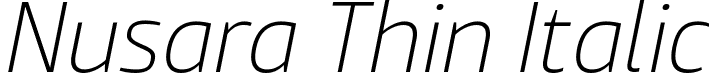Nusara Thin Italic font - Nusara-ThinItalic.ttf