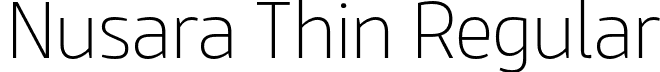 Nusara Thin Regular font - Nusara-Thin.otf