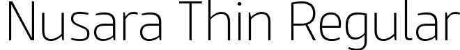 Nusara Thin Regular font - Nusara-Thin.ttf