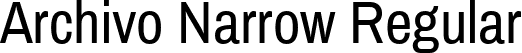 Archivo Narrow Regular font - ArchivoNarrow-Regular.ttf