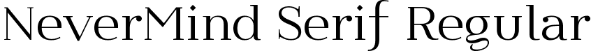 NeverMind Serif Regular font - NeverMindSerif-Regular.ttf