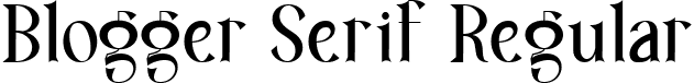 Blogger Serif Regular font - Blogger Serif.ttf