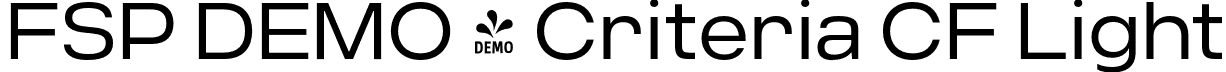 FSP DEMO - Criteria CF Light font - Fontspring-DEMO-criteriacf-light.otf