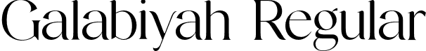 Galabiyah Regular font - galabiyah.otf