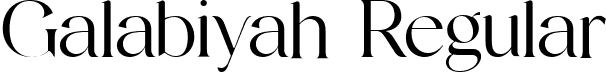 Galabiyah Regular font - galabiyah.ttf