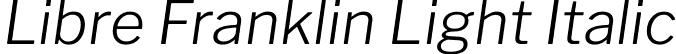 Libre Franklin Light Italic font - LibreFranklin-LightItalic.ttf