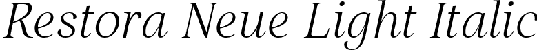 Restora Neue Light Italic font - Restora Neue Light Italic.ttf