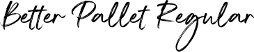 Better Pallet Regular font - Better Pallet.otf