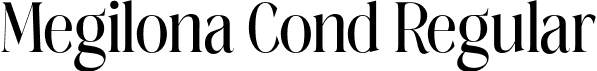 Megilona Cond Regular font - Megilona Condensed.otf