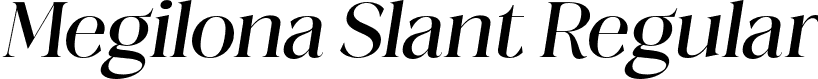 Megilona Slant Regular font - Megilona Slant.otf