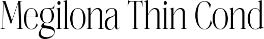 Megilona Thin Cond font - Megilona Thincondensed.otf