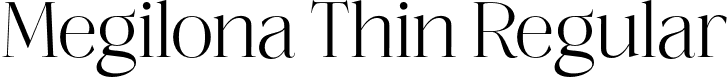 Megilona Thin Regular font - Megilona Thin.otf