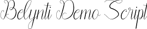 Belynti Demo Script font - Belynti Demo.otf