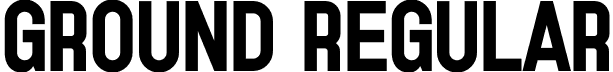 Ground Regular font - ground.otf