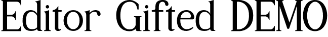 Editor Gifted DEMO font - Editor-Gifted-DEMO.otf