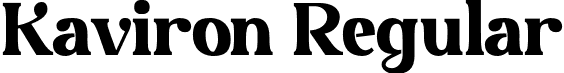 Kaviron Regular font - Kaviron.otf
