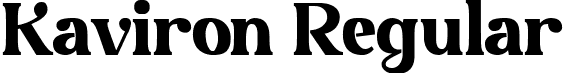 Kaviron Regular font - Kaviron.ttf