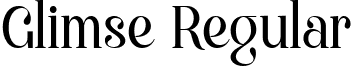 Glimse Regular font - Glimse.ttf
