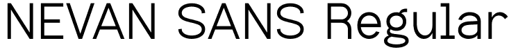 NEVAN SANS Regular font - NEVANSANS.otf
