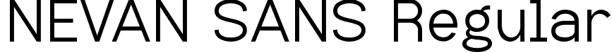 NEVAN SANS Regular font - NEVANSANS.ttf