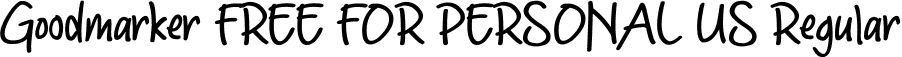 Goodmarker FREE FOR PERSONAL US Regular font - Goodmarker FREE FOR PERSONAL USE.ttf