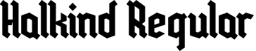 Halkind Regular font - halkind-ttf.ttf