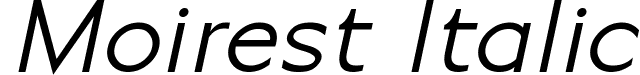 Moirest Italic font - Moirest-Italic.ttf