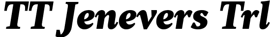 TT Jenevers Trl font - TT-Jenevers-Trial-Black-Italic.ttf