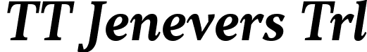 TT Jenevers Trl font - TT-Jenevers-Trial-Bold-Italic.ttf