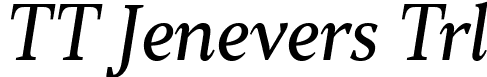 TT Jenevers Trl font - TT-Jenevers-Trial-Italic.ttf