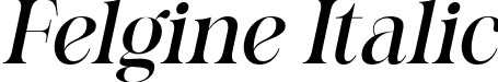 Felgine Italic font - Felgine-Italic.ttf