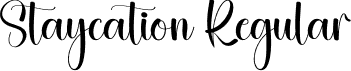 Staycation Regular font - Staycation.otf