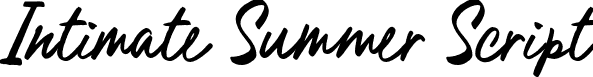 Intimate Summer Script font - intimatesummer-script-regular.otf