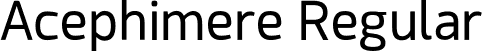 Acephimere Regular font - Acephimere.otf