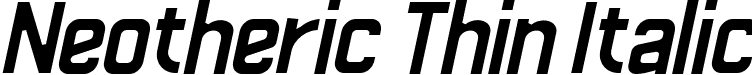 Neotheric Thin Italic font - Neotheric Thin Italic.ttf