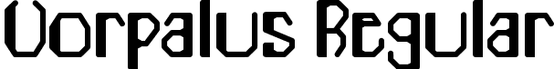 Vorpalus Regular font - Vorpalus.ttf