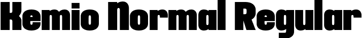 Kemio Normal Regular font - Kemio-Normal.otf