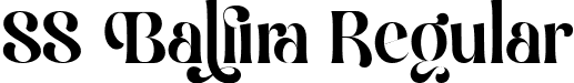 SS Balfira Regular font - SS Balfira.ttf