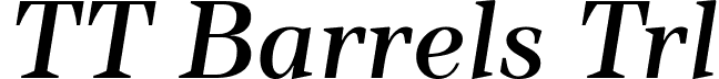 TT Barrels Trl font - TT-Barrels-Trial-DemiBold-Italic.ttf